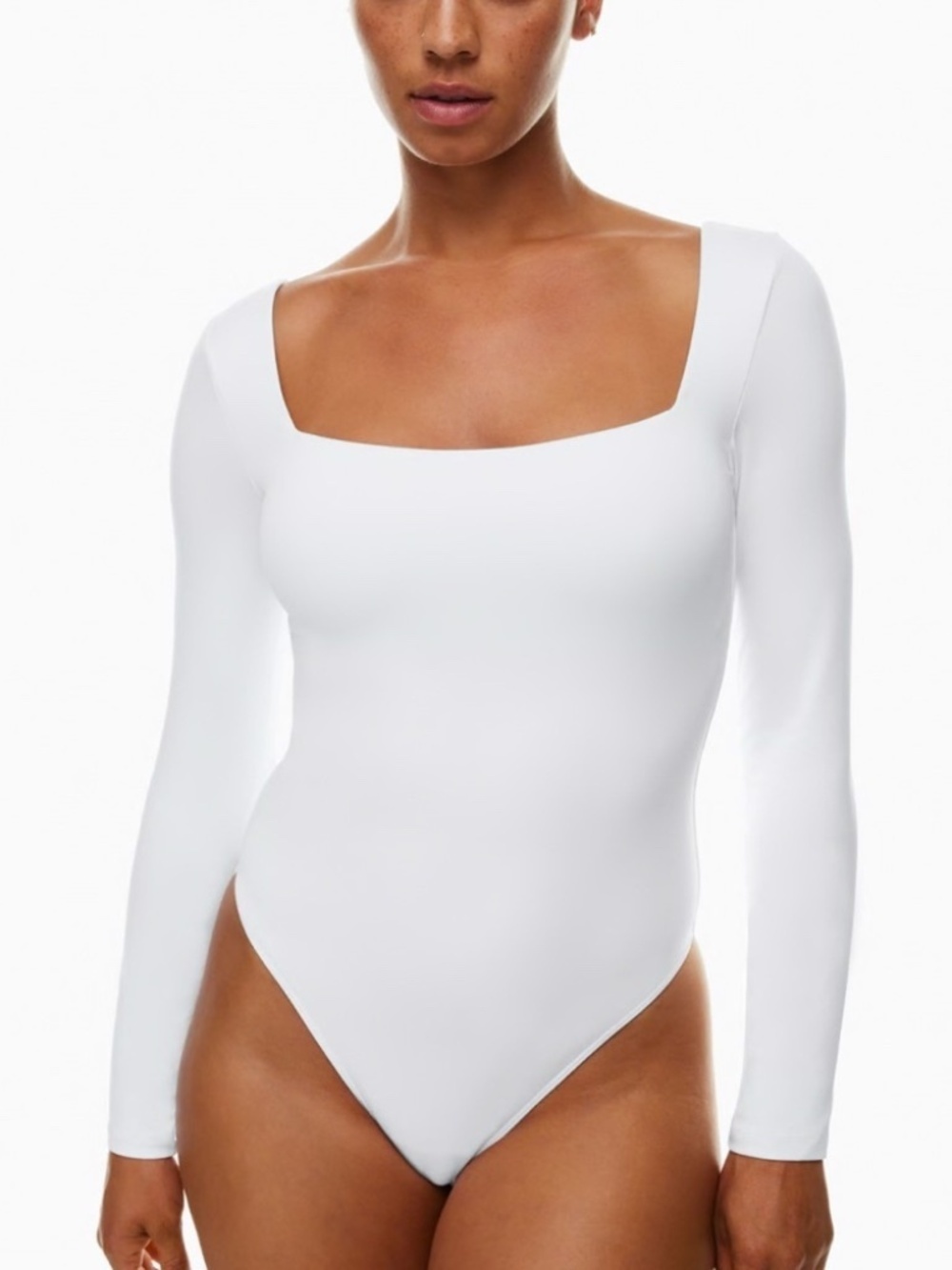 Aritzia Babaton Contour Squareneck Bodysuit In Light Green Size Medium